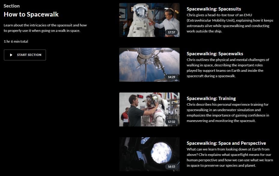 MasterClass Chris Hadfield Spacewalk