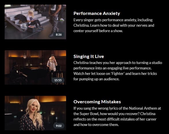 MasterClass Christina Aguilera Performing Part 2
