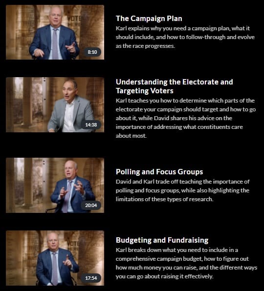MasterClass David Axelrod and Karl Rove Campaign Foundations 2