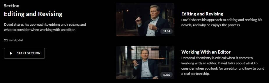 MasterClass David Baldacci Editing and Revising