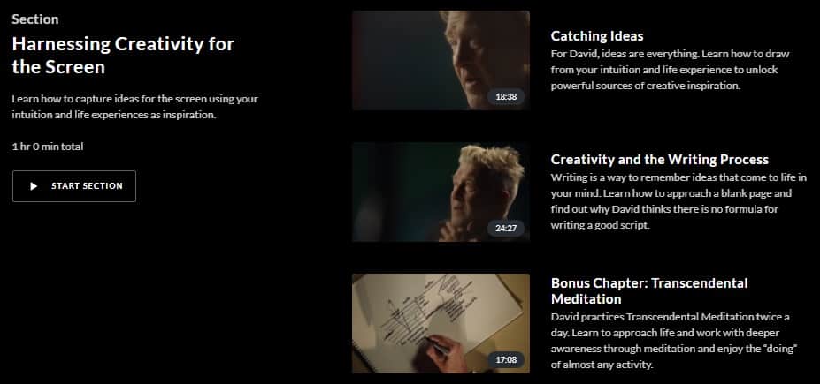 MasterClass David Lynch Harnessing Creativity for the Screen