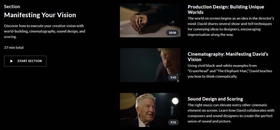 MasterClass David Lynch Manifesting Your Vision