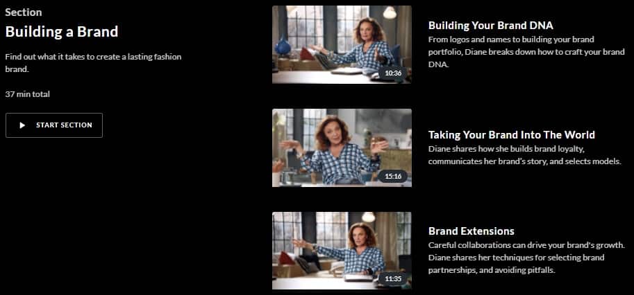 MasterClass Diane Von Furstenberg Building Brand