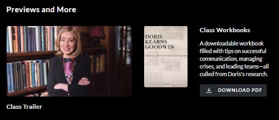 MasterClass Doris Kearns Goodwin Workbook