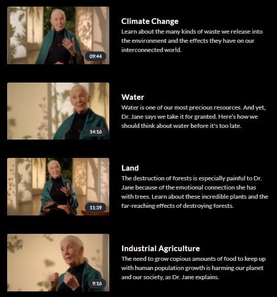 MasterClass Dr. Jane Goodall Impact on the Natural World 2