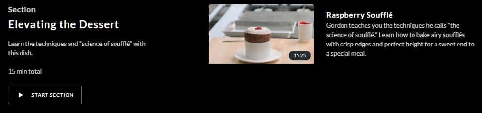 MasterClass Gordon Ramsay dessert