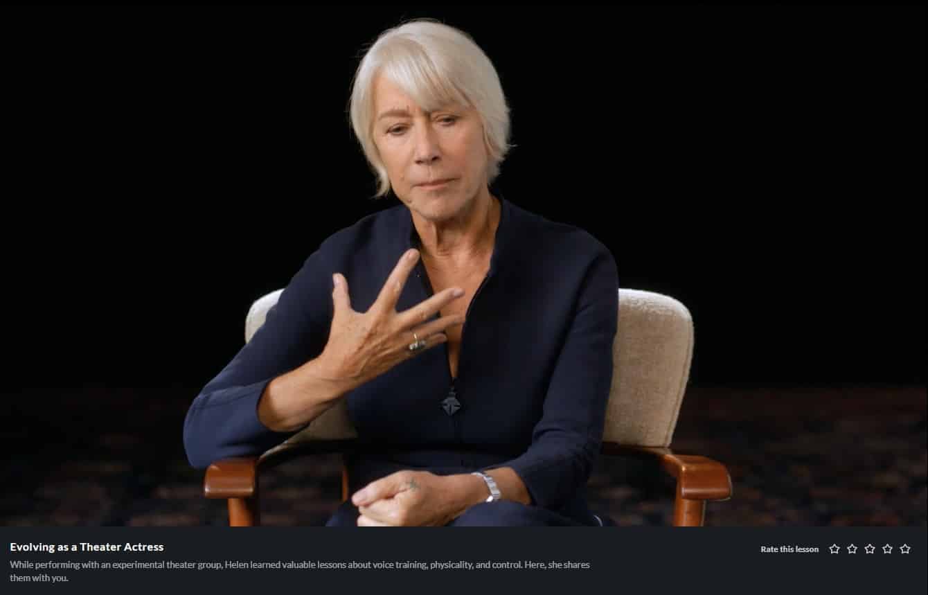 MasterClass Helen Mirren voice