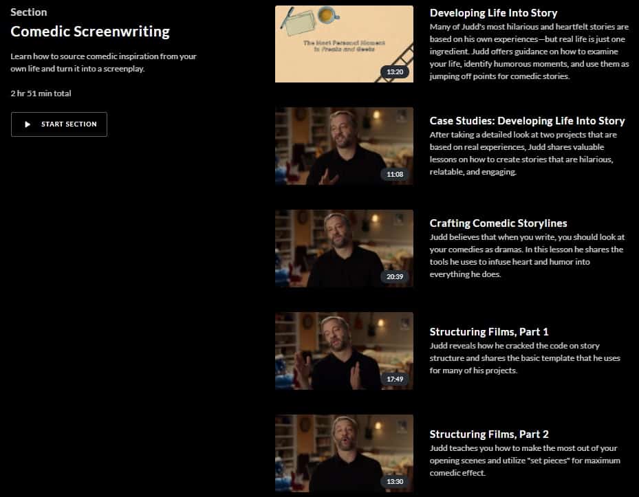 MasterClass Judd Apatow Comedic Screenwriting 1