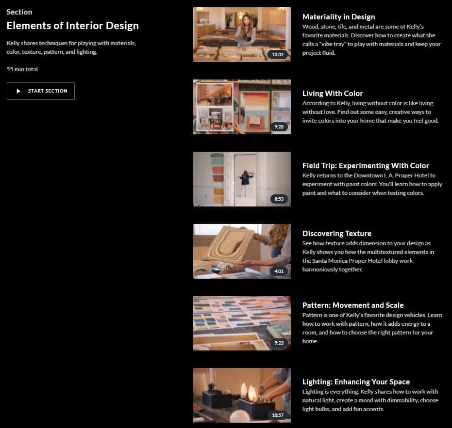 MasterClass Kelly Wearstler Elements of Interior Design