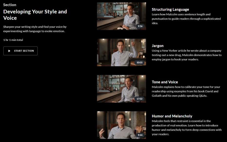 MasterClass Malcolm Gladwell Develop Style and Voice