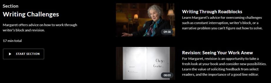 MasterClass Margaret Atwood Writing Challenges