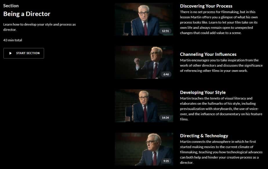 MasterClass Martin Scorsese Being a Director