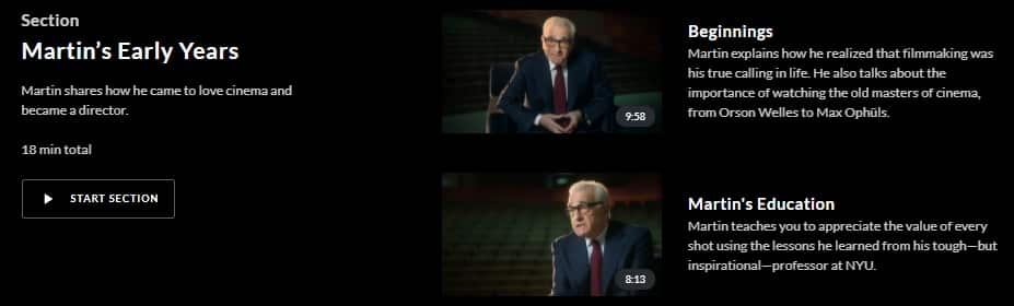 MasterClass Martin Scorsese Early Years