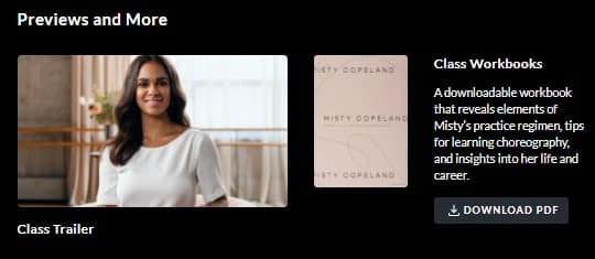 MasterClass Misty Copeland Workbook