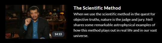 MasterClass Neil Degrasse Tyson Scientific Method