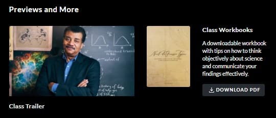 MasterClass Neil Degrasse Tyson Workbook