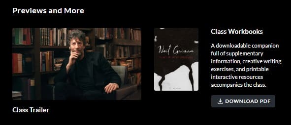MasterClass Neil Gaiman Workbook