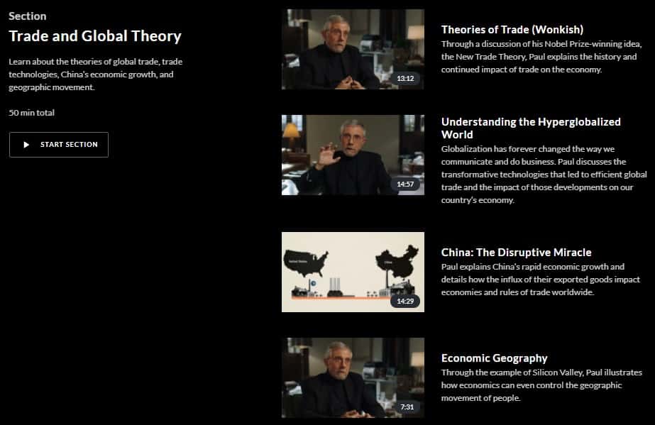 MasterClass Paul Krugman Trade and Global Theory