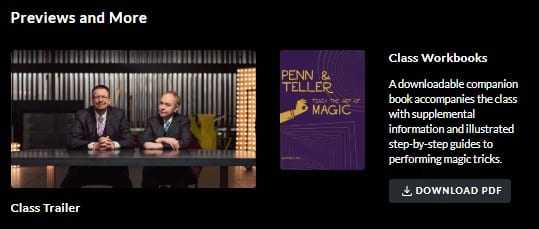 MasterClass Penn and Teller Workbook