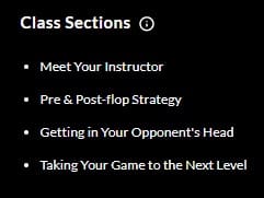 MasterClass Phil Ivey Class Sections
