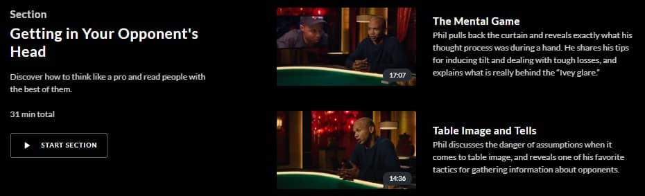 MasterClass Phil Ivey Getting in Opponent Head