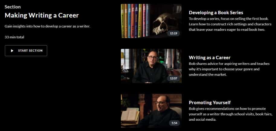 MasterClass R.L. Stine Making Writing a Career