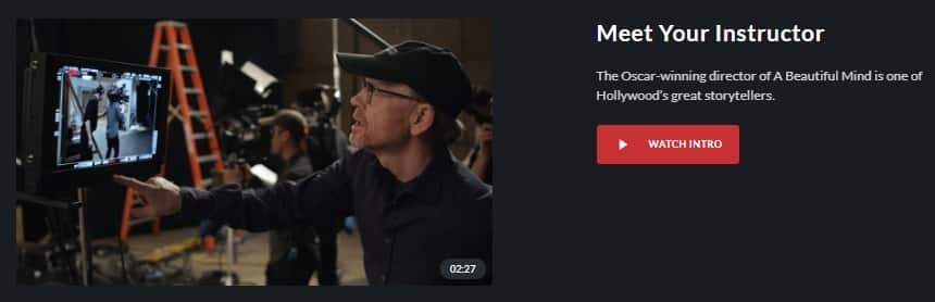 MasterClass Ron Howard Instructor