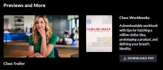 MasterClass Sara Blakely Workbook