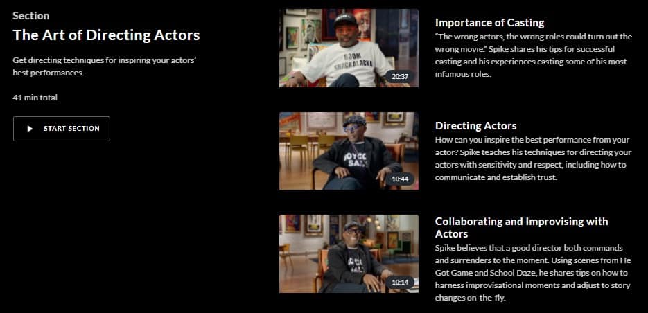 MasterClass Spike Lee Art of Directing Actors