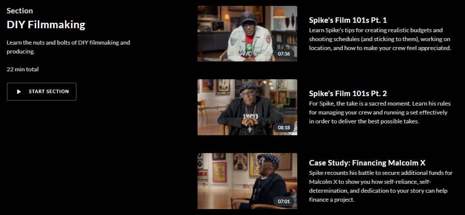 MasterClass Spike Lee DIY Filmmaking