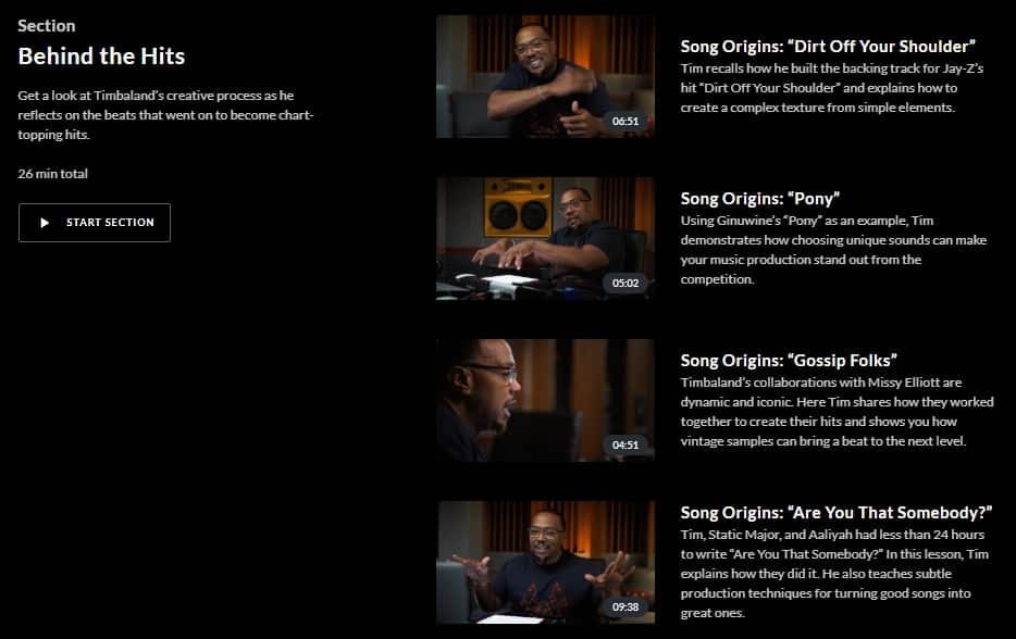 MasterClass Timbaland Behind the Hits