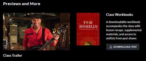 MasterClass Tom Morello Workbook