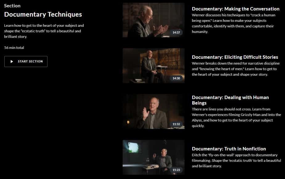MasterClass Werner Herzog Documentary Techniques