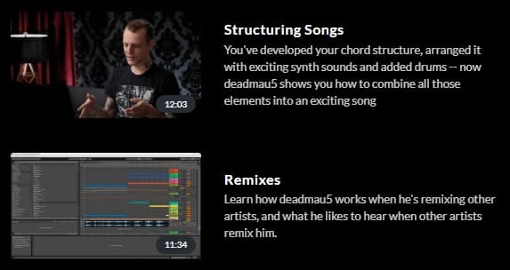 MasterClass deadmau5 songs structuring & remixes