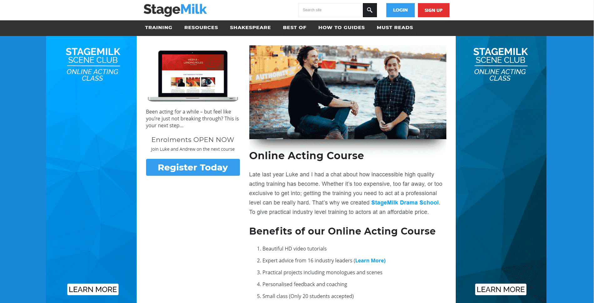 StageMilk Acting Lessons for Beginners