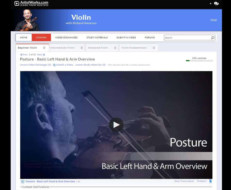 ArtistWorks Violin Lessons