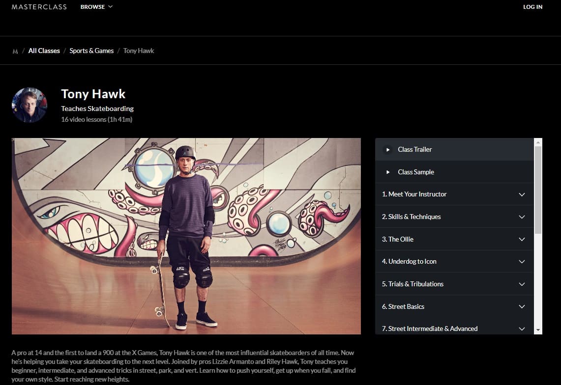 masterclass learn skateboarding lessons online