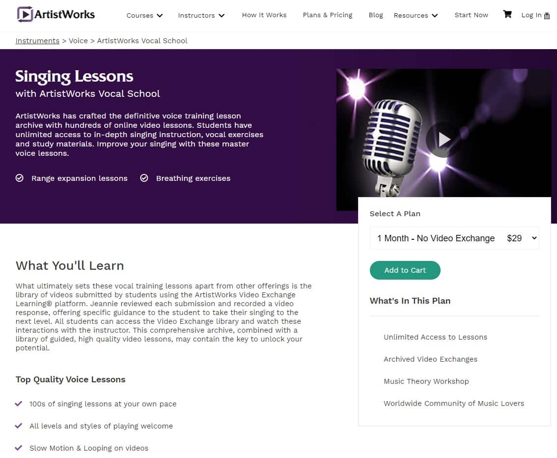 ArtistWorks Vocal School Singing Lessons for Beginners