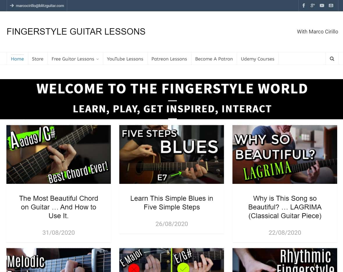 Blitzguitar Fingerstyle Guitar Lessons for Beginners