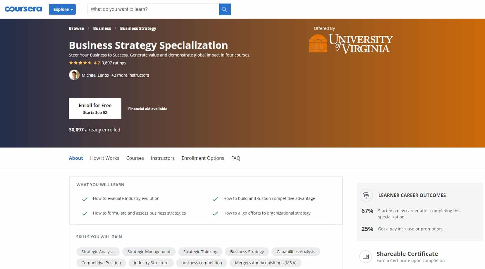 Coursera 1 Business Strategy Lessons for Beginners