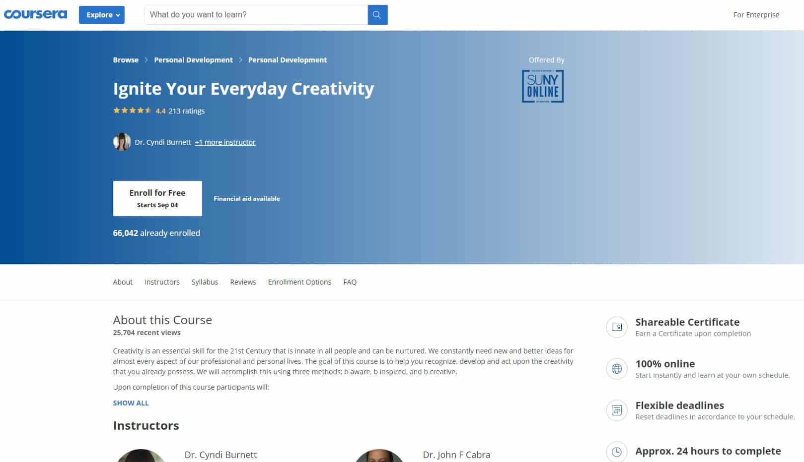 Coursera 1 Creativity Lessons for Beginners