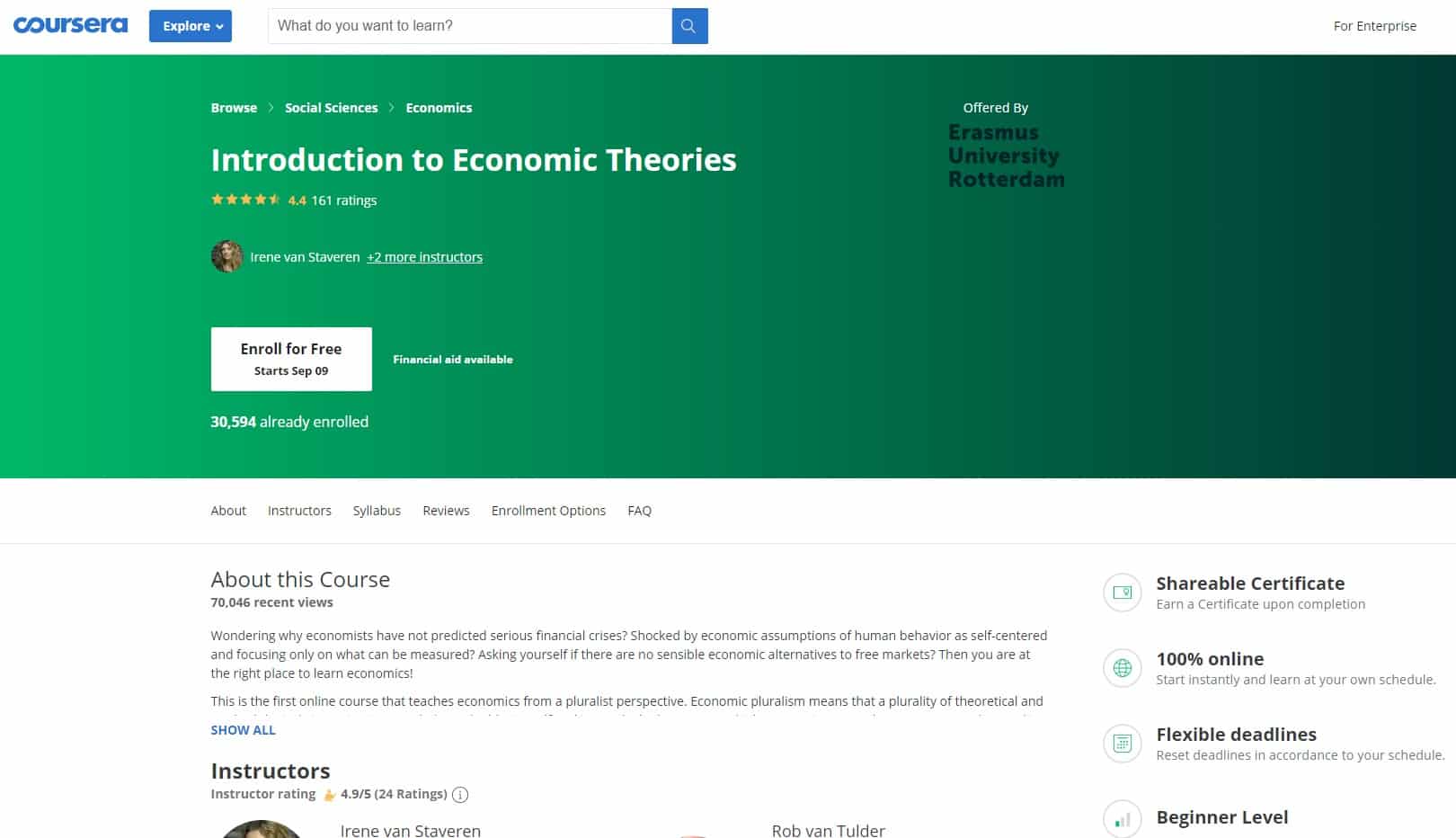 Coursera 1 Economics Lessons for Beginners