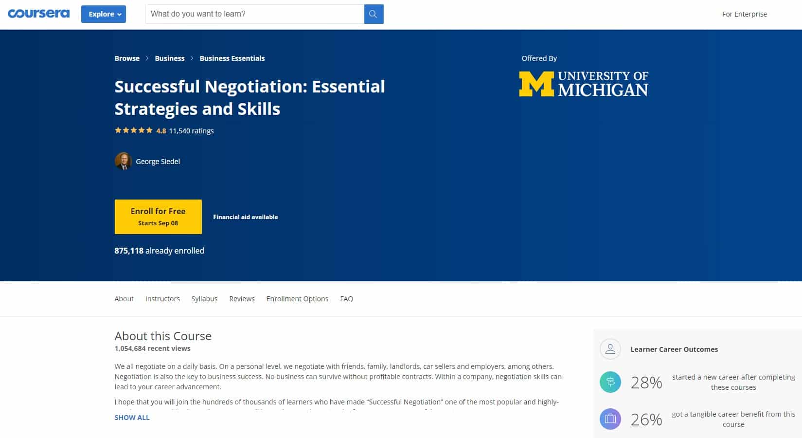 Coursera 1 Negotiation Lessons for Beginners