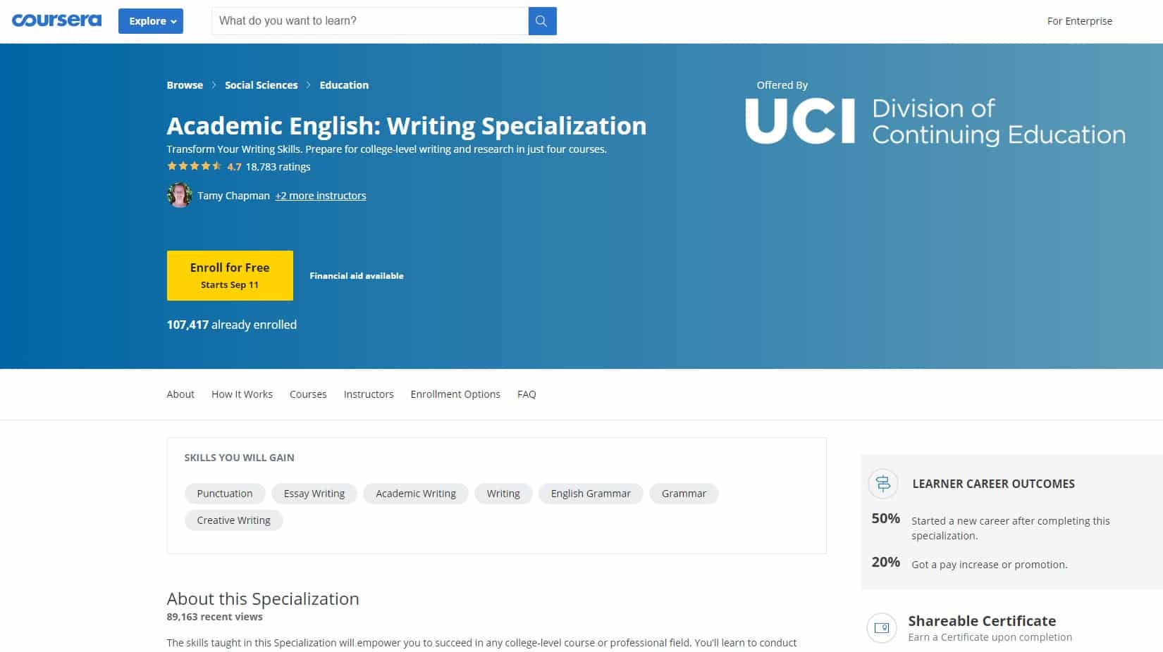 Coursera 1 Writing Lessons for Beginners