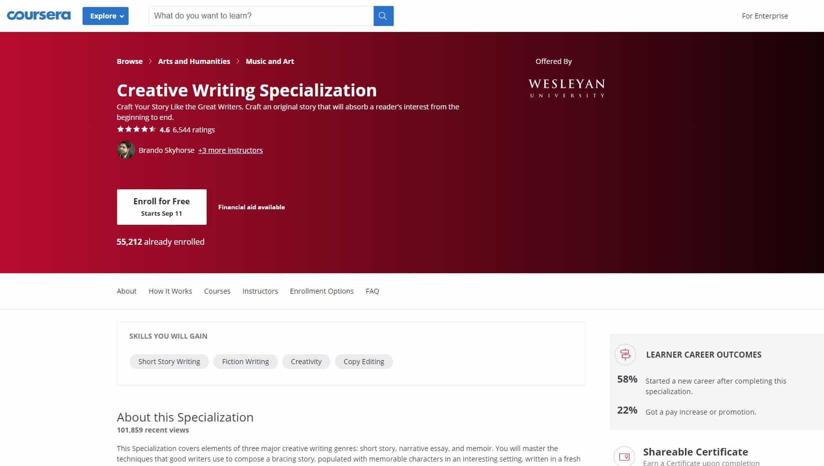 Coursera 2 Writing Lessons for Beginners