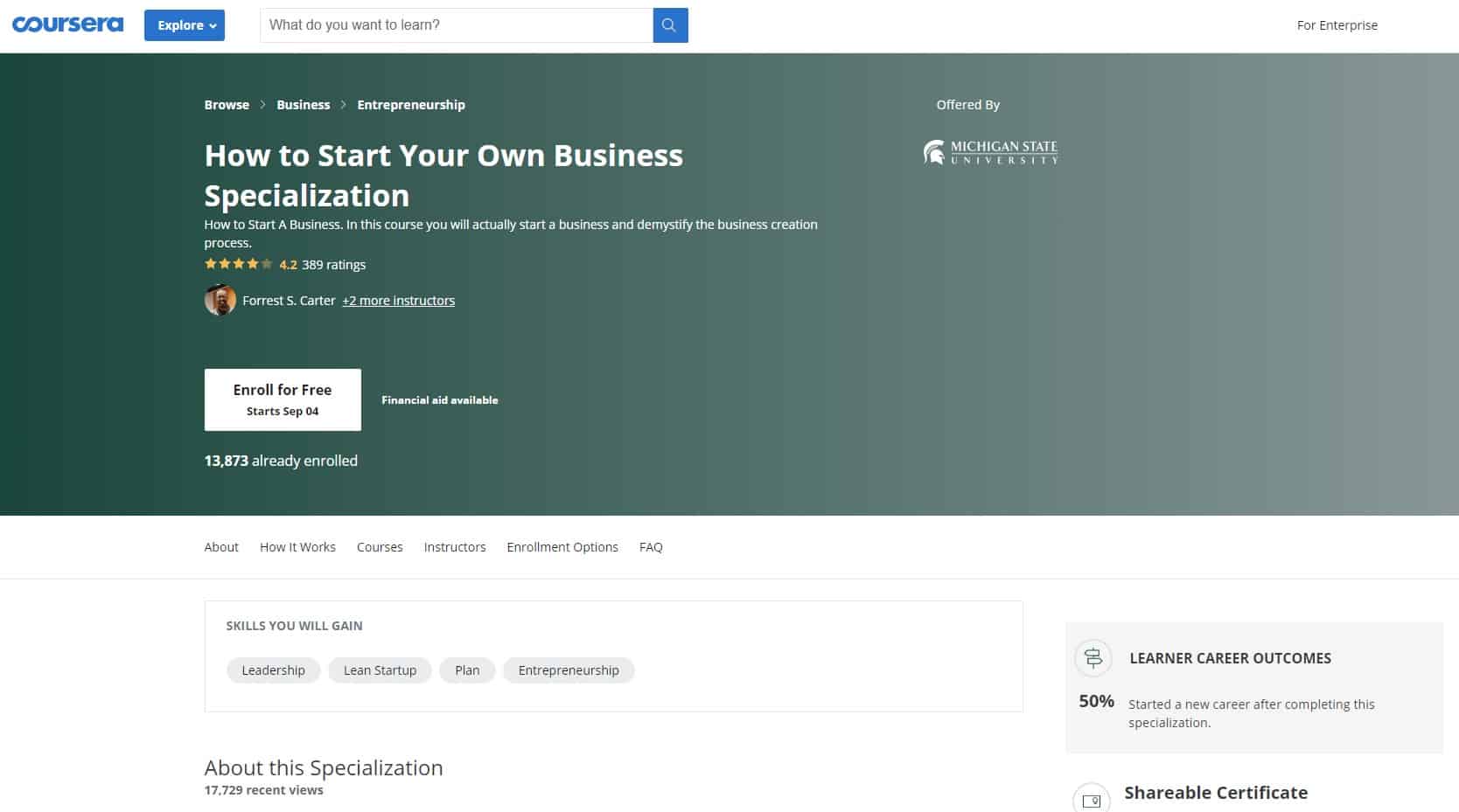 Coursera 3 Entrepreneurship Lessons for Beginners