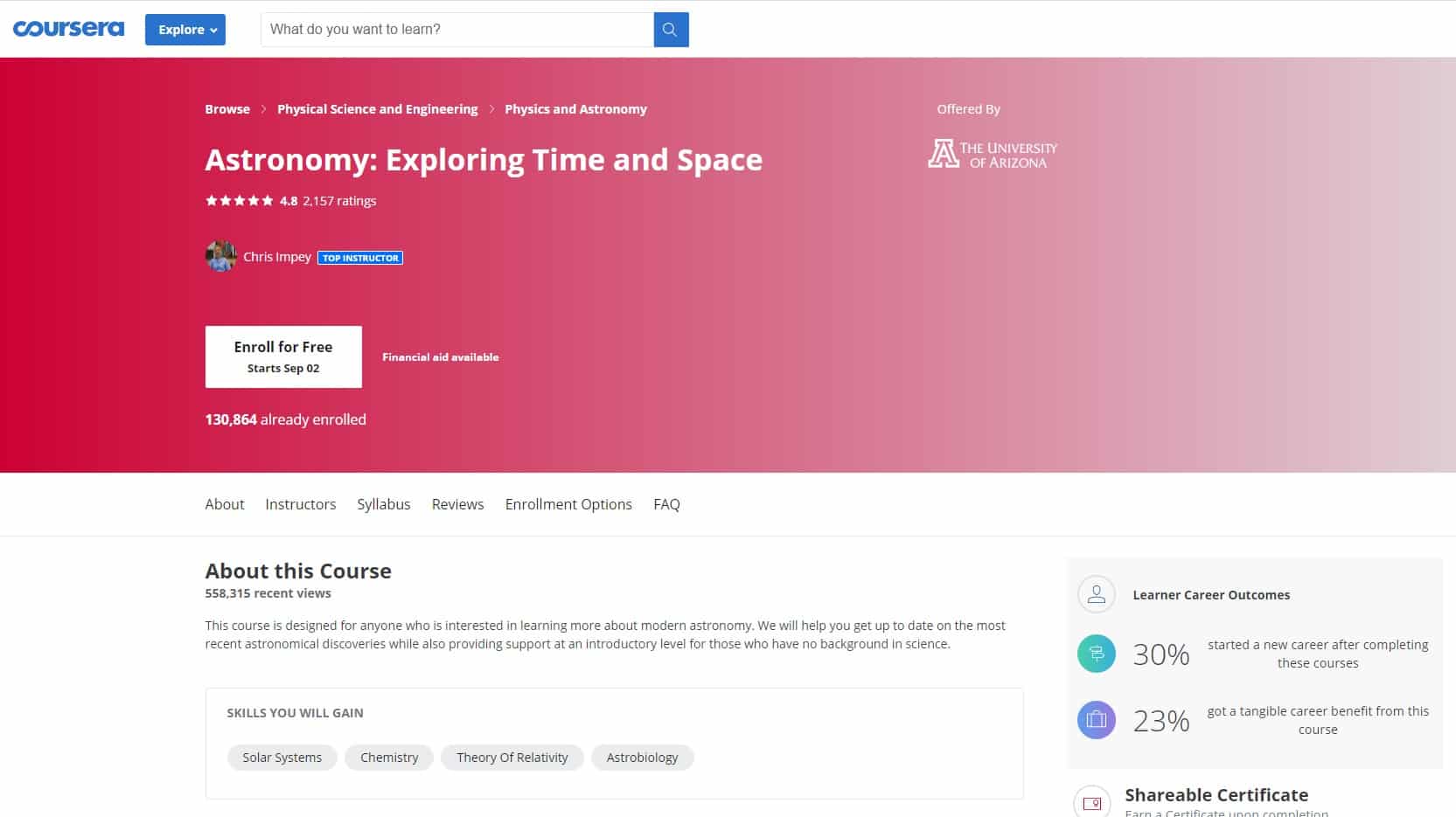 Coursera Space Exploration Lessons for Beginners
