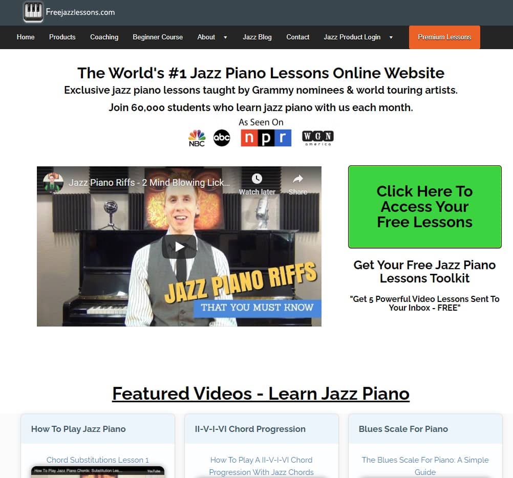 FreeJazzLessons Jazz Piano Lessons for Beginners