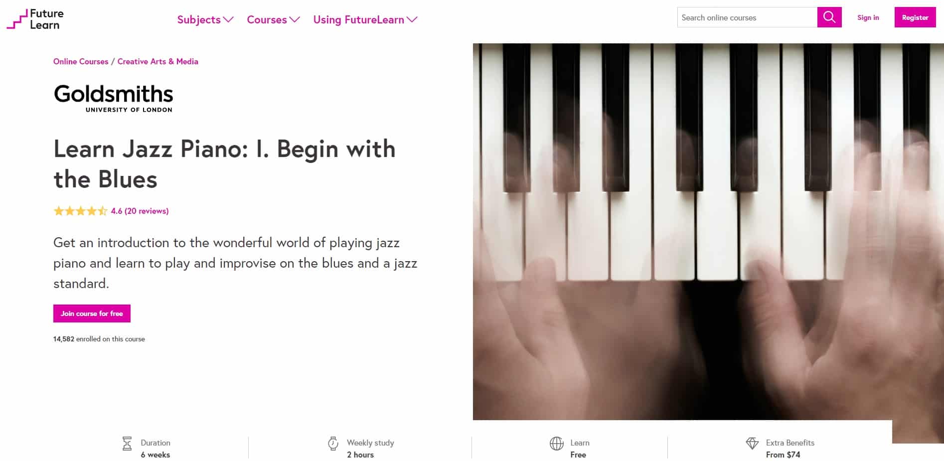 FutureLearn Jazz Piano Lessons for Beginners