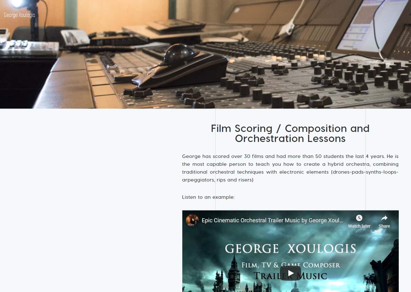 GeorgeXoulogis Film Scoring Lessons for Beginners